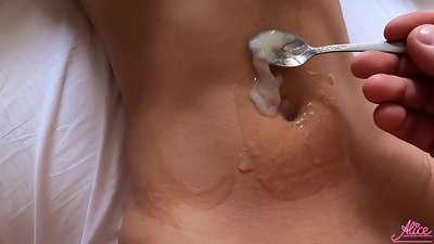 Дълбока духалка и горещ секс отблизо - изядена сперма
